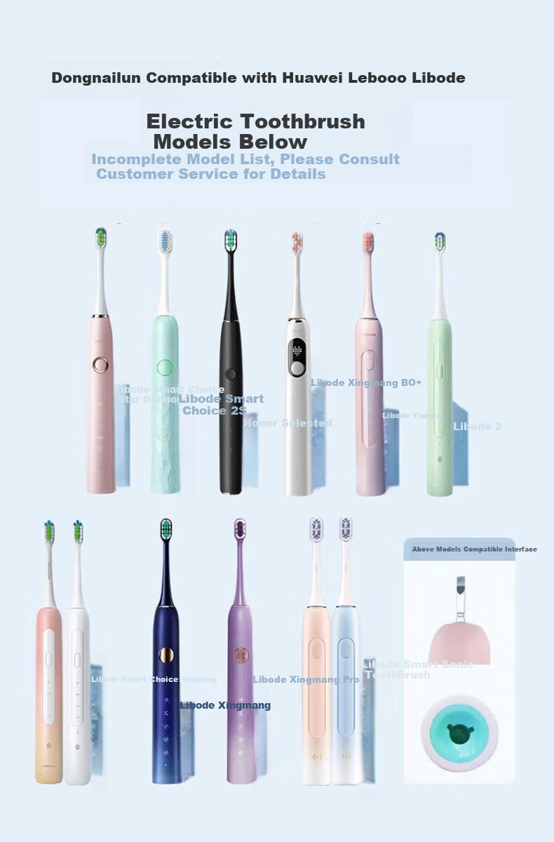 Dongnailun Compatible Huawei Smart Electric Toothbrush Head HUAWEI Hilink Smart Lebooo Libode Cleaning Type White 2