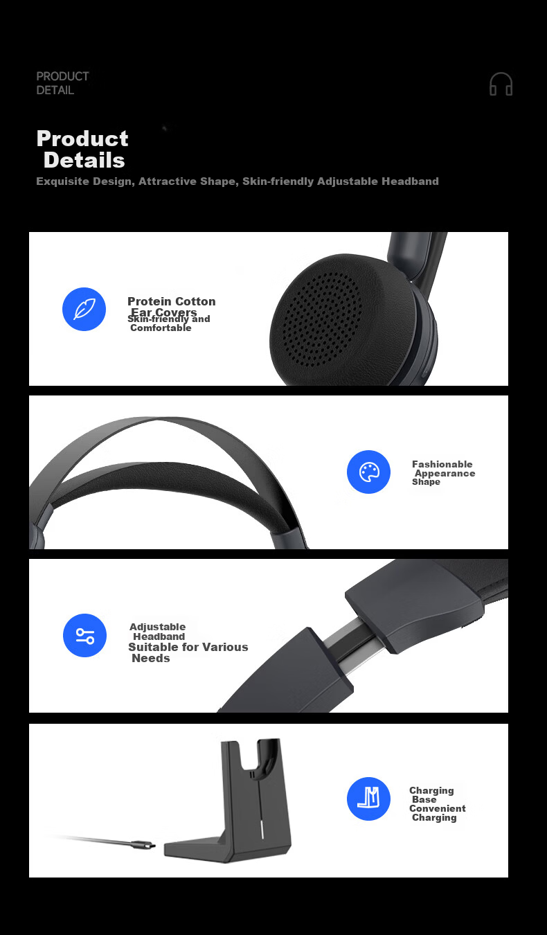 Hamedal HP21 Over-Ear Noise Cancelling Headphones Wired Headset for Office Meetings Customer Service Telemarketing Computer Phone Live Streaming Exams Online Classes with Microphone 6