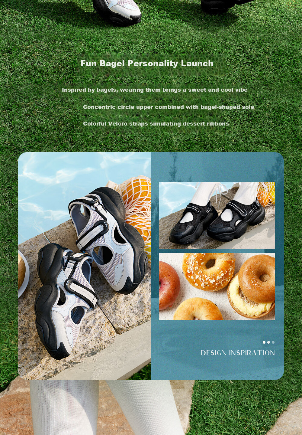 FILA Bagel Sandals Women's Sports Sandals 2026 Summer New Breathable Thick-Soled Beach Sports Shoes 3