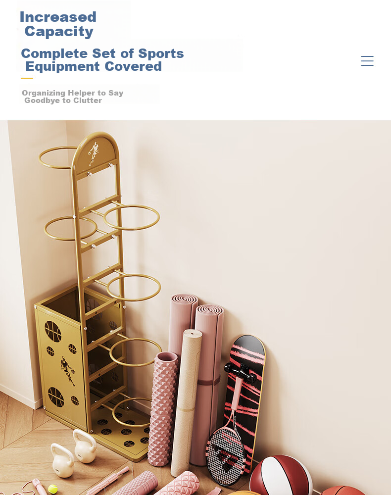 Leaijia Basketball Hoop Storage Rack Home Indoor Football Volleyball Badminton Storage Basket Student Ball Rack Sports Equipment Organizer 4