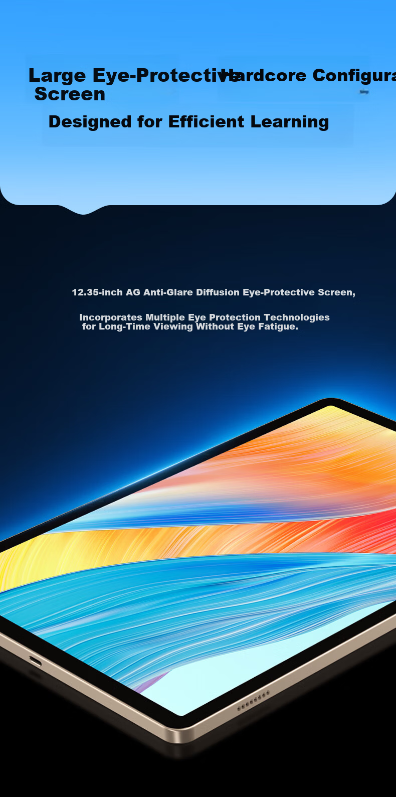 Readboy Learning Tablet T9 Eye Protection 13.2-inch Student Tablet Tutor Tablet Eye Protection English Reading Pen Primary to High School Synchronized AI Precision Learning 10+8+256GB 6