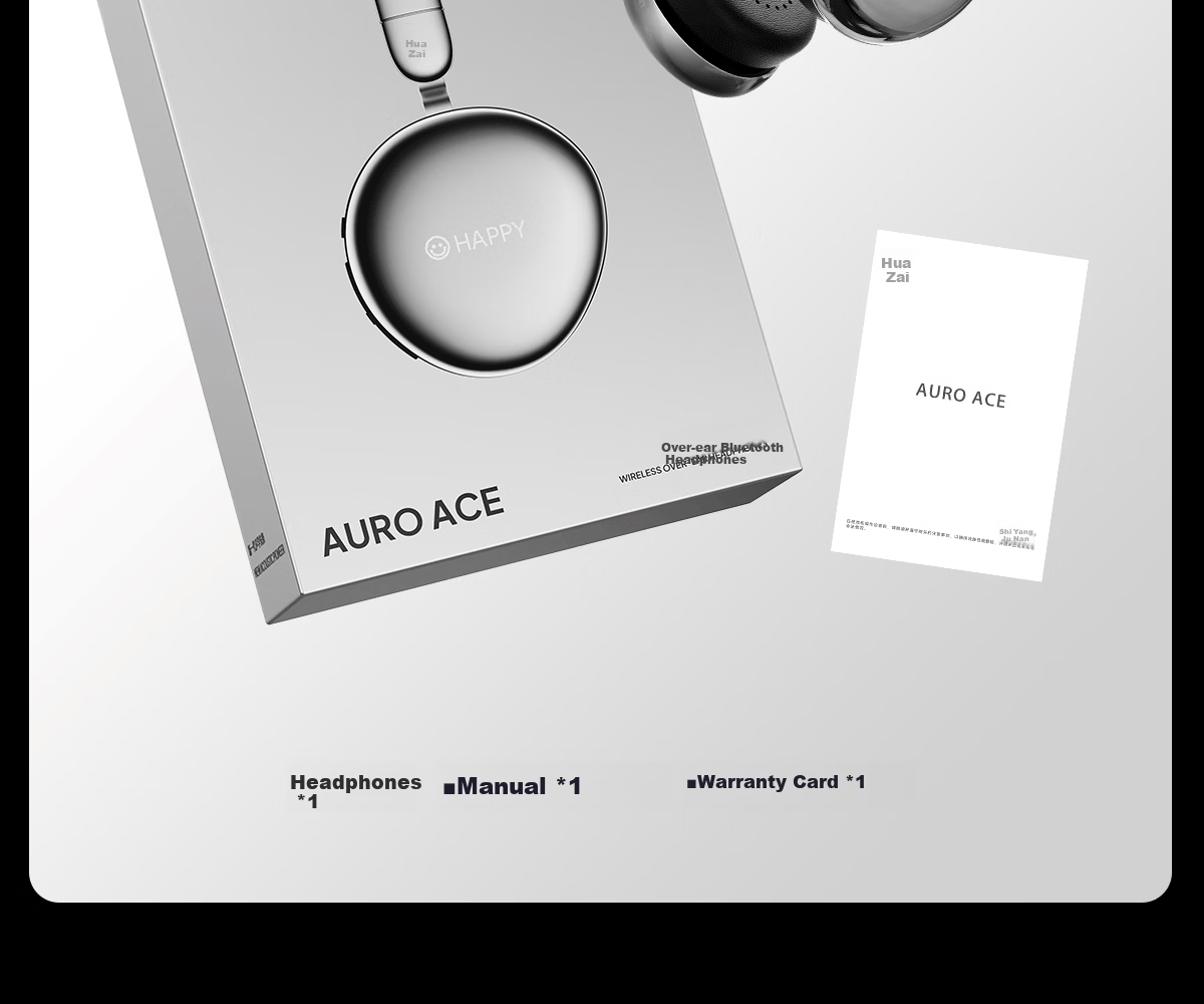 Edifier Auro Ace Over-Ear Wireless Bluetooth Headphones Trendy Screen Fashion Earphones Bluetooth 6.0 Wired and Bluetooth Dual-Mode Connection Compatible with Apple Huawei Xiaomi Obsidian Black 37