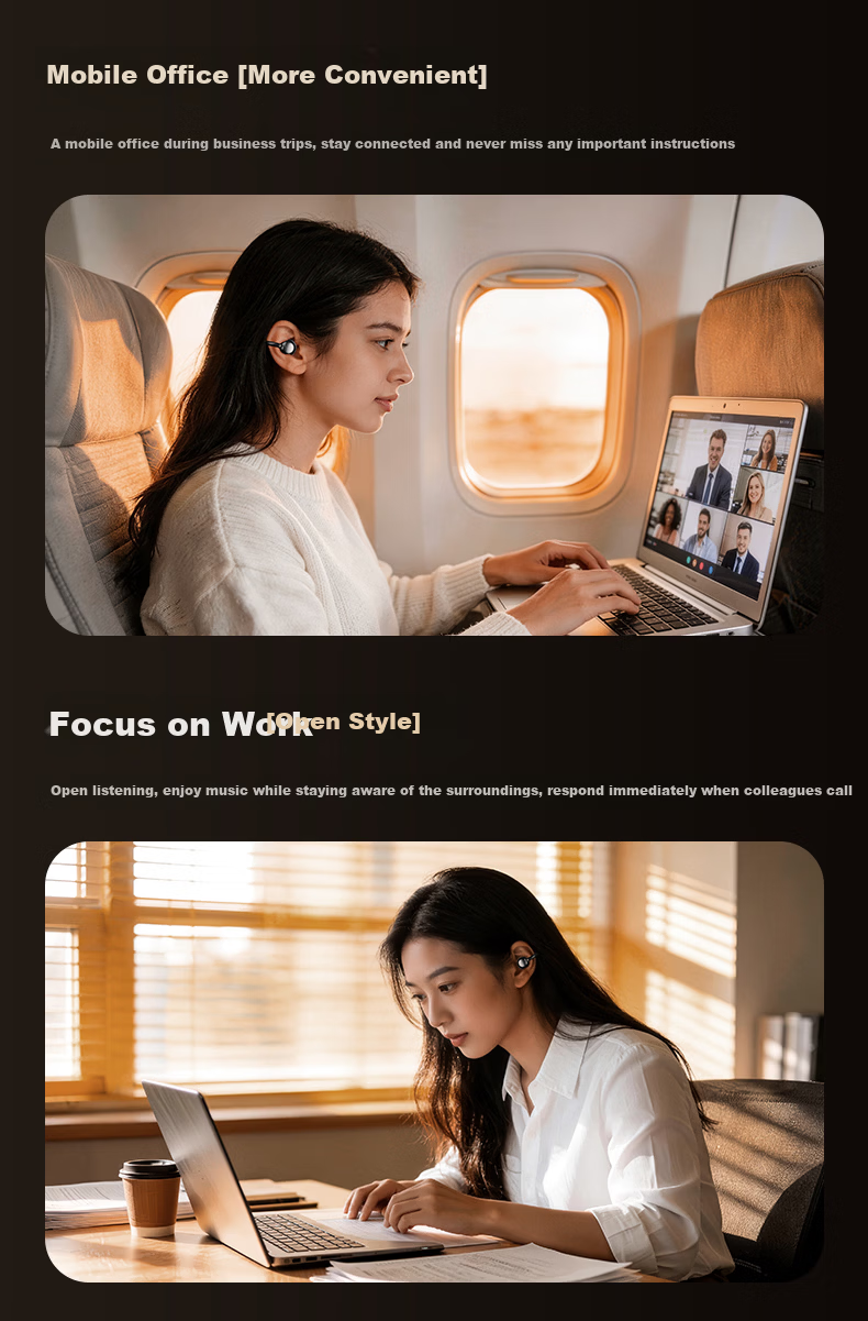 Zhiguozhe [2026 Latest Model | Berlin Sound] Bluetooth Clip-On Earphones Long Battery Life Wireless Sports Non-Bone Conduction Ear-Friendly Pain-Free Long-Lasting Wear 14