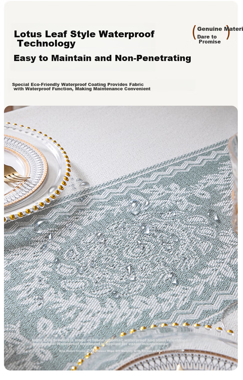 MUJI Cotton Linen Waterproof Tablecloth Rectangular Tassel Cover 140x180cm Wreath Pattern 4