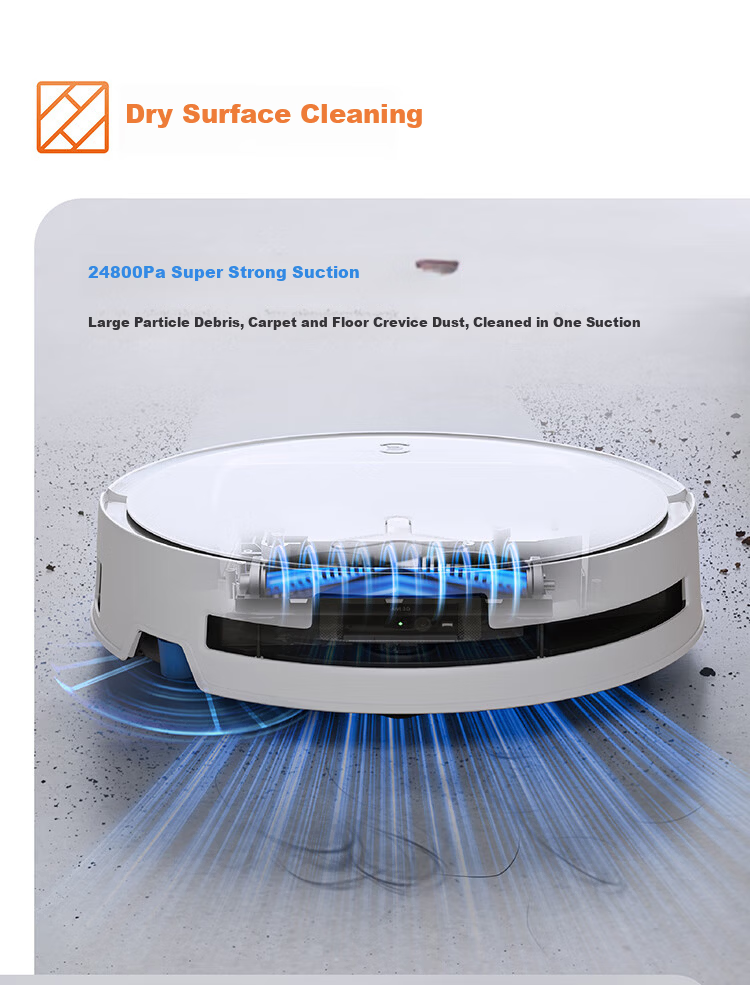 Ecovacs T80S Robot Vacuum Cleaner with Mopping, Washing, Drying, Self-Cleaning Drum, Hot Water Mop, Automatic Dust Collection, Water Tank Version - Price Guaranteed for 618 Sale 15