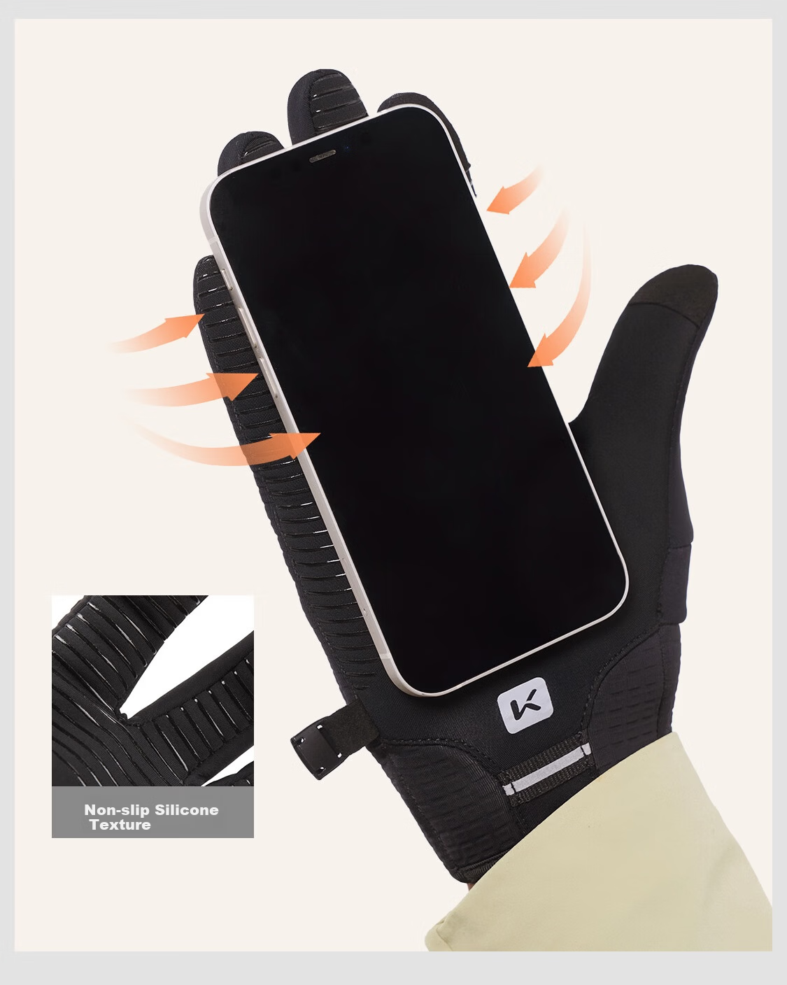 Keep Cycling Gloves [Microfiber Touchscreen] Warm Outdoor Windproof Coldproof Non-slip Electric Bike Autumn Winter Unisex 6