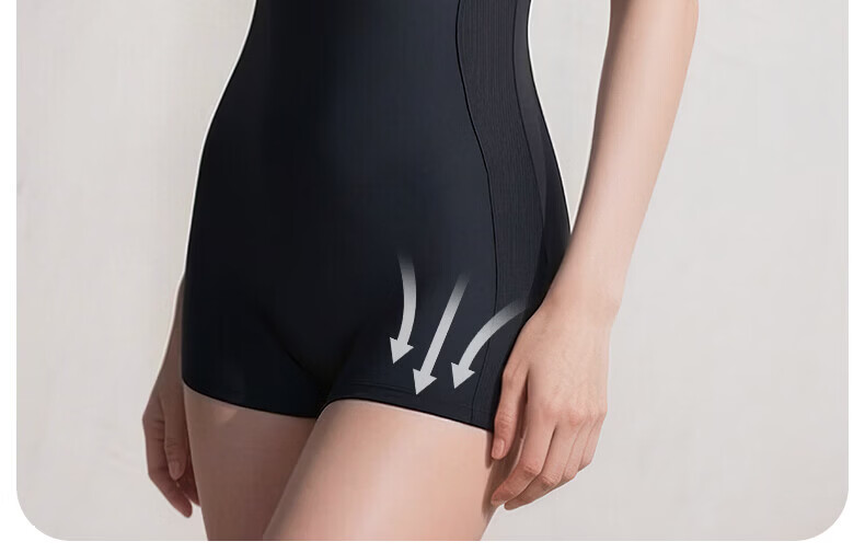 LI-NING Yuexi Flow Light Women's One-Piece Square Leg Racing Swimsuit with Goggles and Swim Cap Three-Piece Set 8