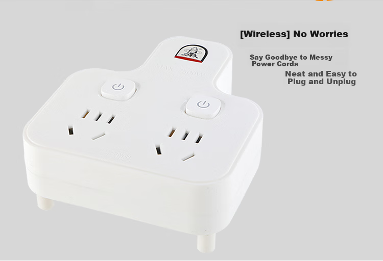 Bullet Head 1-to-2 Socket/Separate Control Switch/1-to-Multiple Power Converter/Pin-Shaped Adapter/2-Outlet Wireless Socket/Power Strip TS-555DK 2
