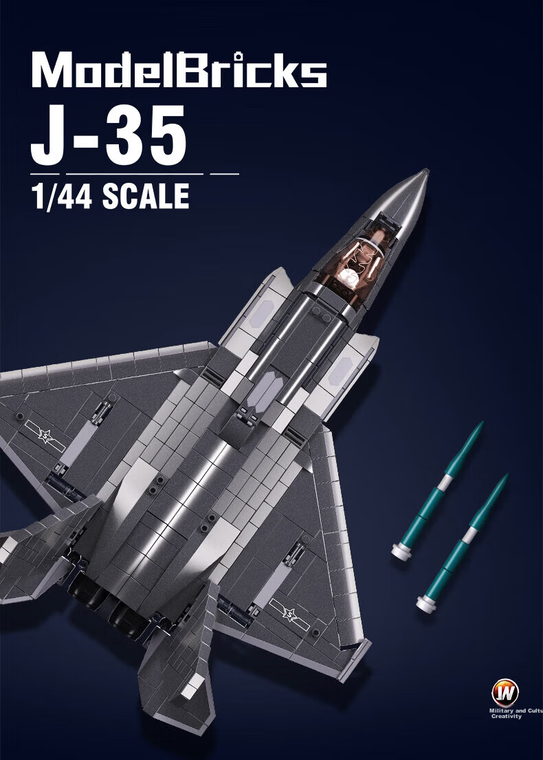 Lianhechuangxiang Children's Day Boys' Compatible LEGO China Military Building Blocks J-35 Fighter Jet Toy Birthday Gift 1