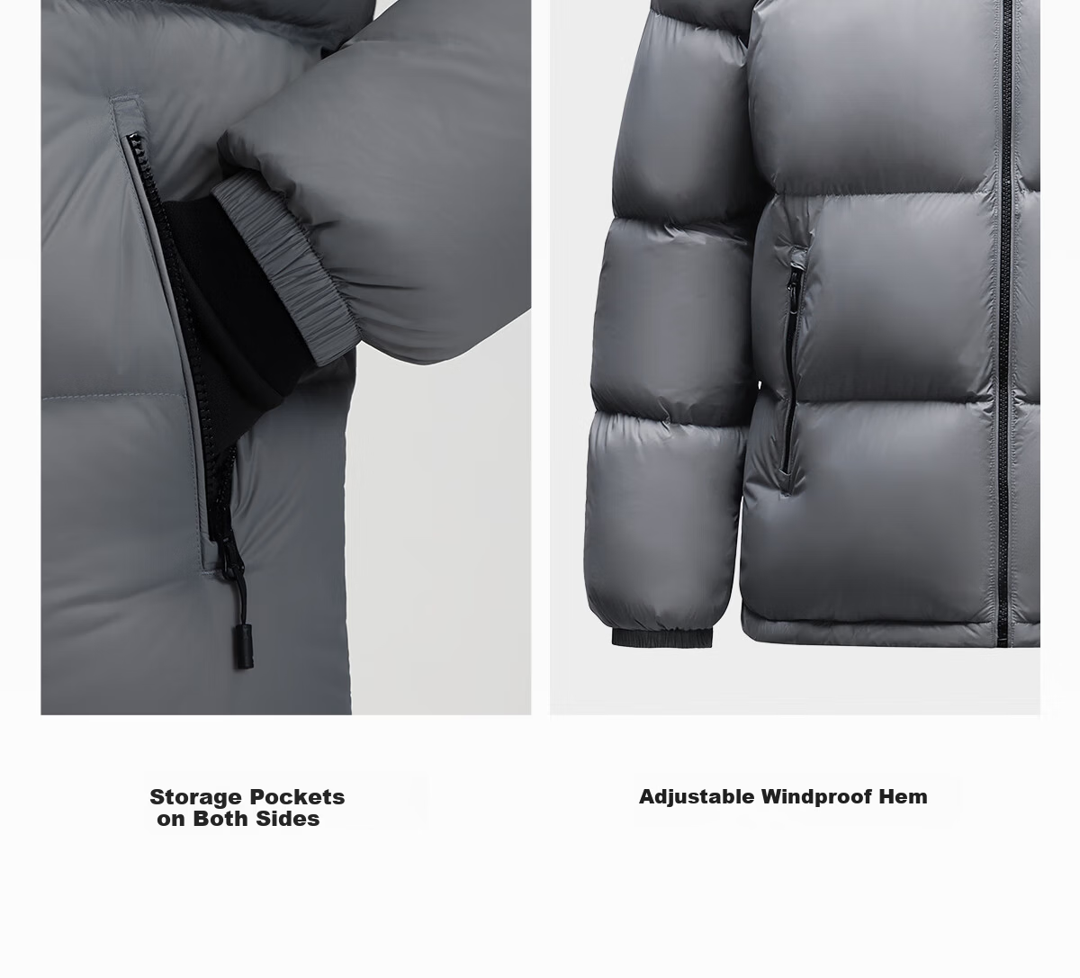 CAMEL Outdoor Down Jacket Winter Thickened Warm Unisex Windproof Graphene Puffer Coat 37