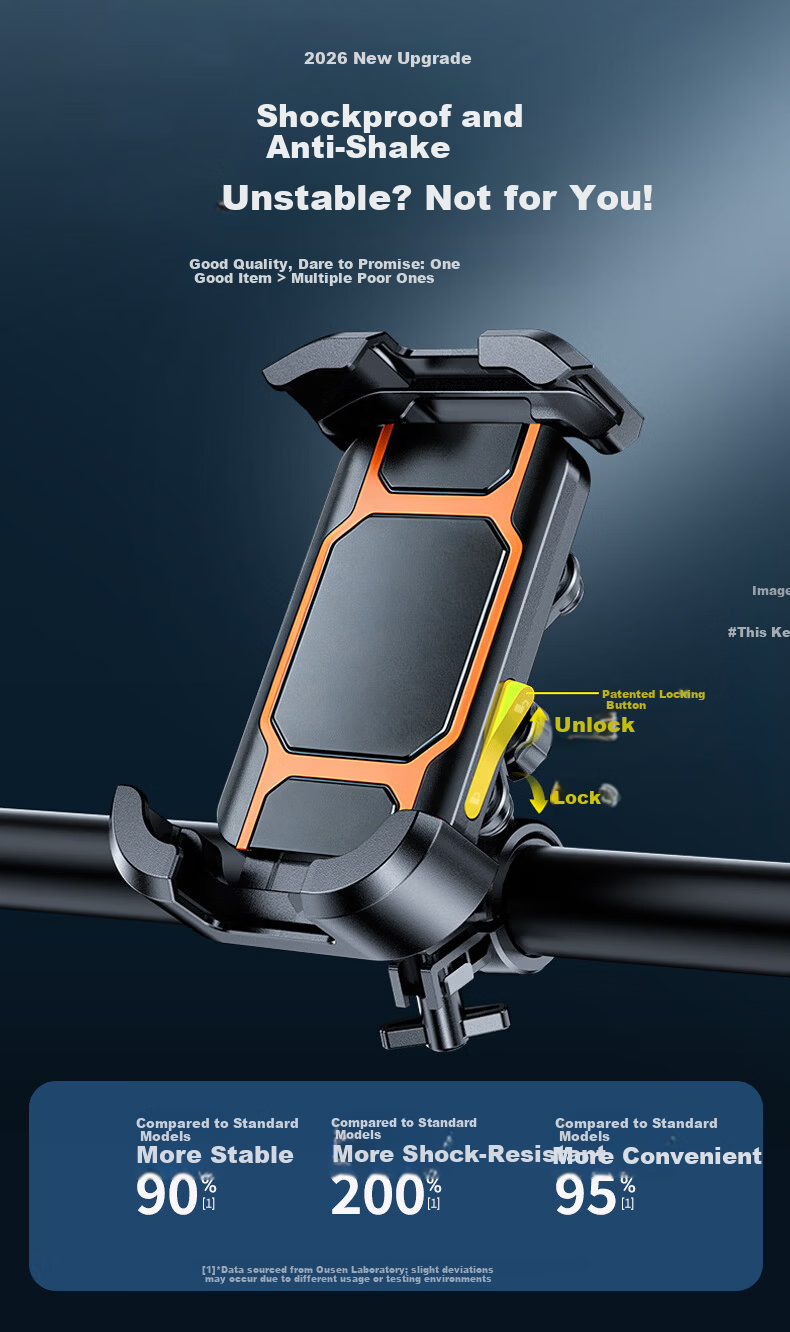 Ousen Electric Bike Phone Holder for Ninebot Motorcycle Electric Bicycle Delivery Navigation Shockproof Mount 1