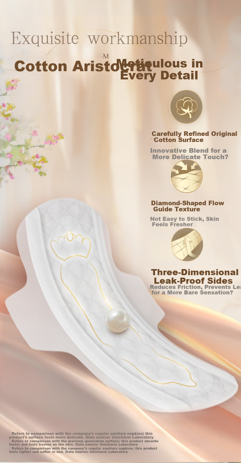 Sofy Naked S Noble Cotton Pure Cotton Day and Night Sanitary Pads 29cm 30pcs Skin-friendly Hypoallergenic Menstrual Pads JD Self-operated 3
