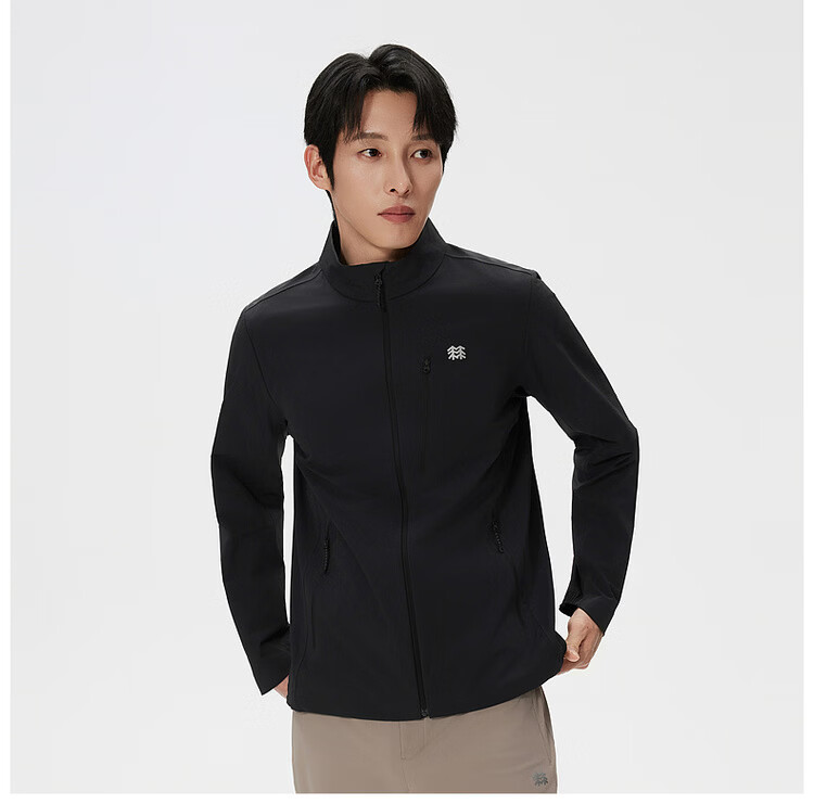KOLON SPORT Men's Outdoor Softshell Jacket Cooling Touch UPF50+ Windproof Black BK 2XL 11