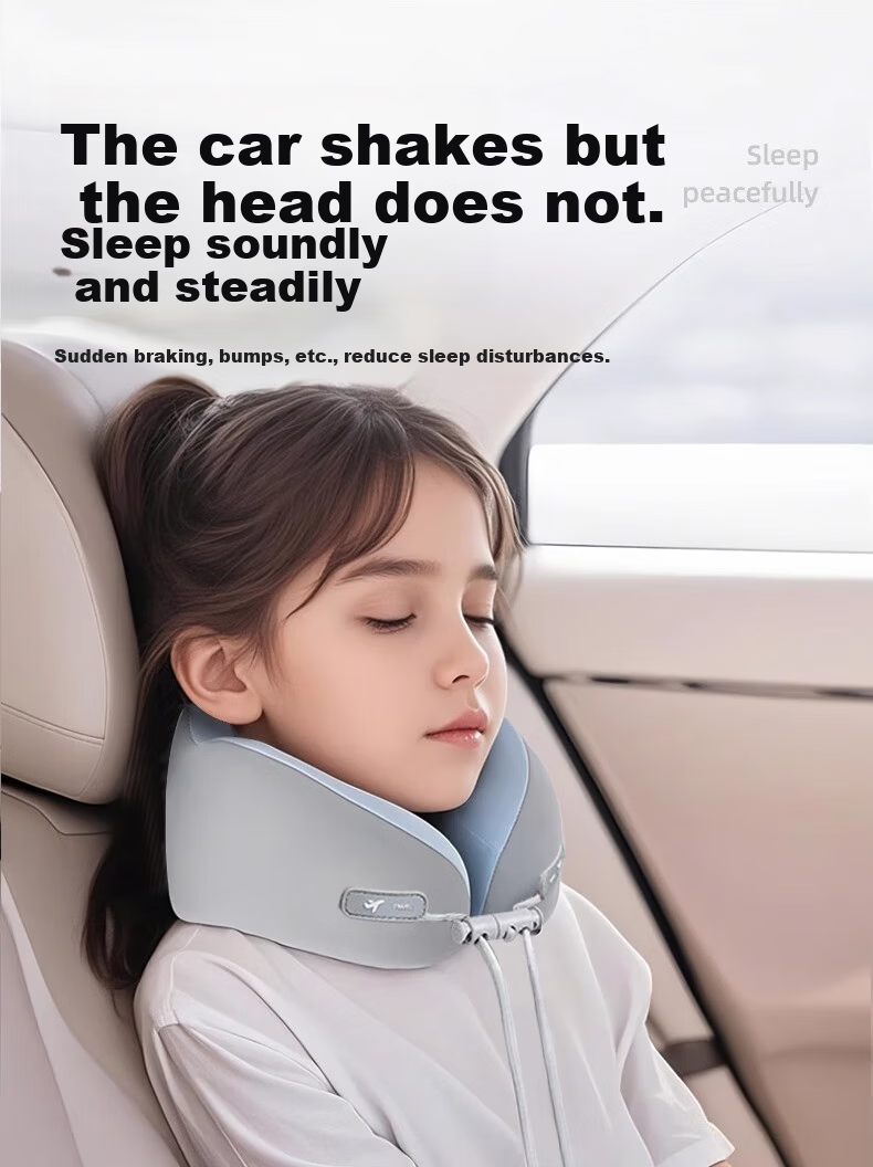 Ousen Kids U-Shaped Travel Neck Pillow Memory Foam Baby Car High-Speed Train Airplane Sleep Neck Support Cushion 3