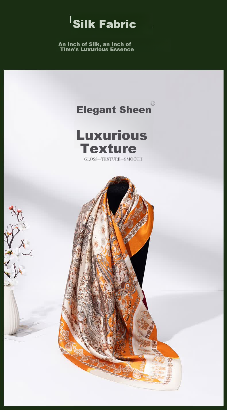 Da Vinci Code Silk Scarf for Women Spring Summer Mulberry Silk Square Scarf Silk Shawl Gift for Mom Mother's Day Birthday 2