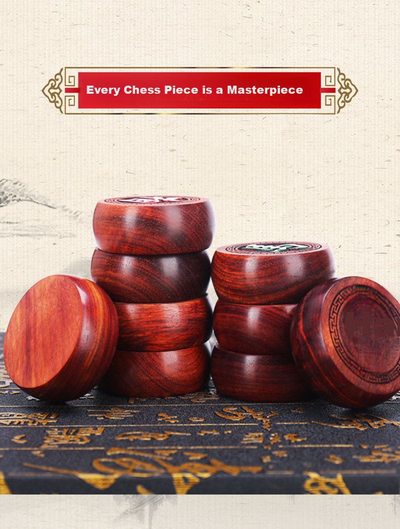 Yingba Chinese Chess Solid Wood Large Portable Chessboard Adult Children Home Gift Premium Chess Gift Box Camping 5