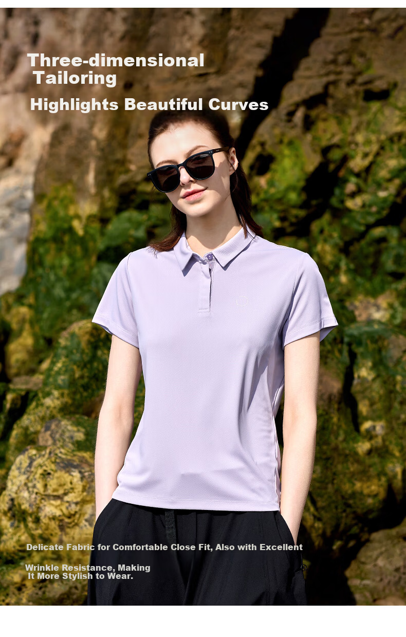 JEEP Women's Short Sleeve Polo Shirt UPF50+ Sun Protection Quick-Dry Outdoor Casual Breathable T-Shirt 4