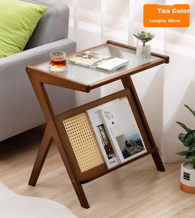 Lao Zhu Craftsman Side Table Living Room Small Tea Table Sofa Side Cabinet Bedside Cabinet Tea Table Bedside Storage Tea Color 14