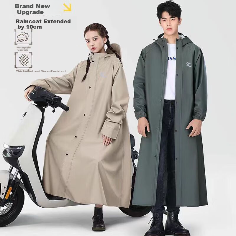 Chegui Mu Electric Bike Raincoat Full Body Thickened Large Unisex Adult Electric Scooter Riding Raincoat 1