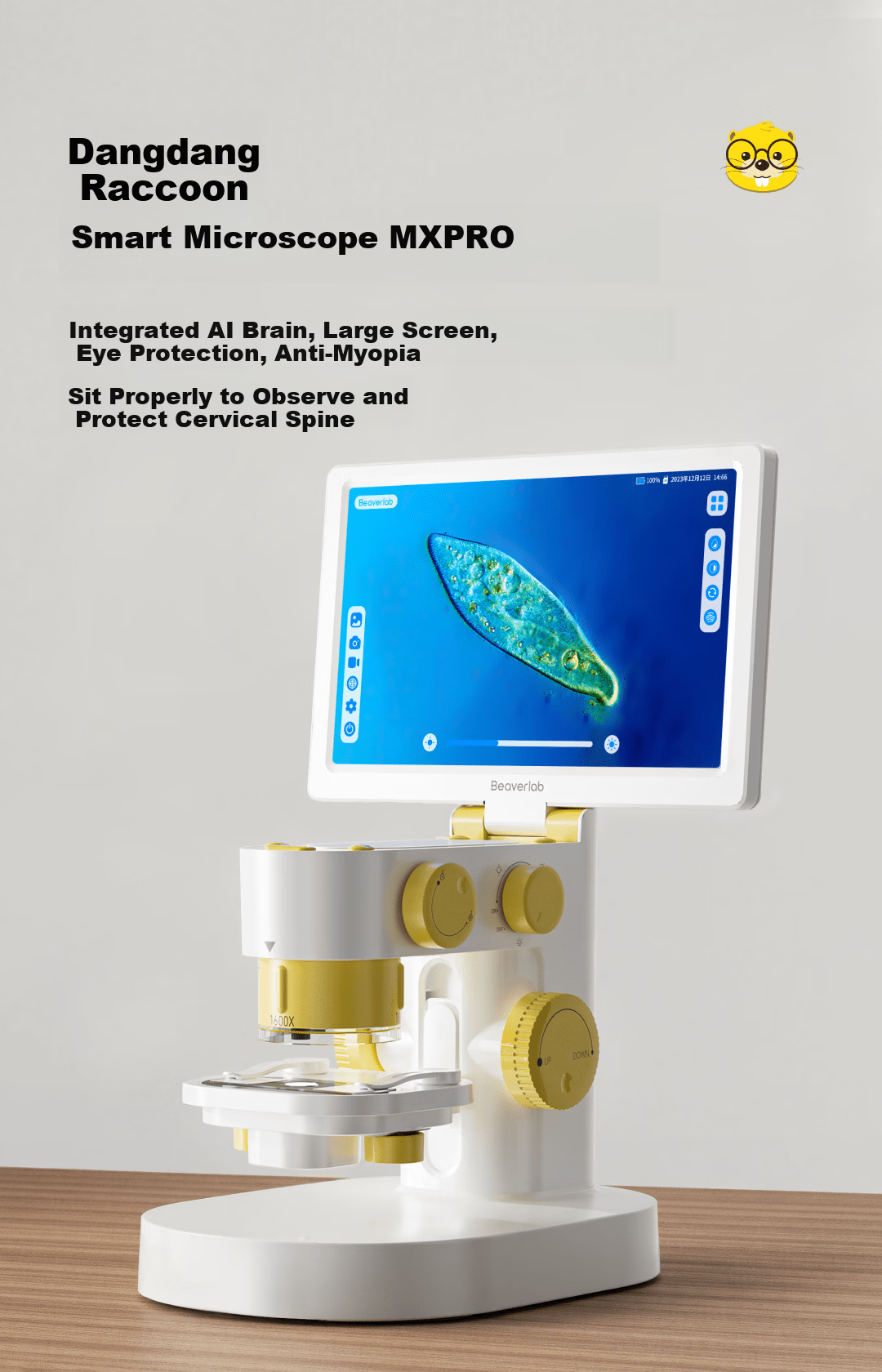 Dangdangli Smart Microscope Professional Electronic Microscope for Viewing Bacteria Biology Experiment Educational Toy Gift for Children Students 1