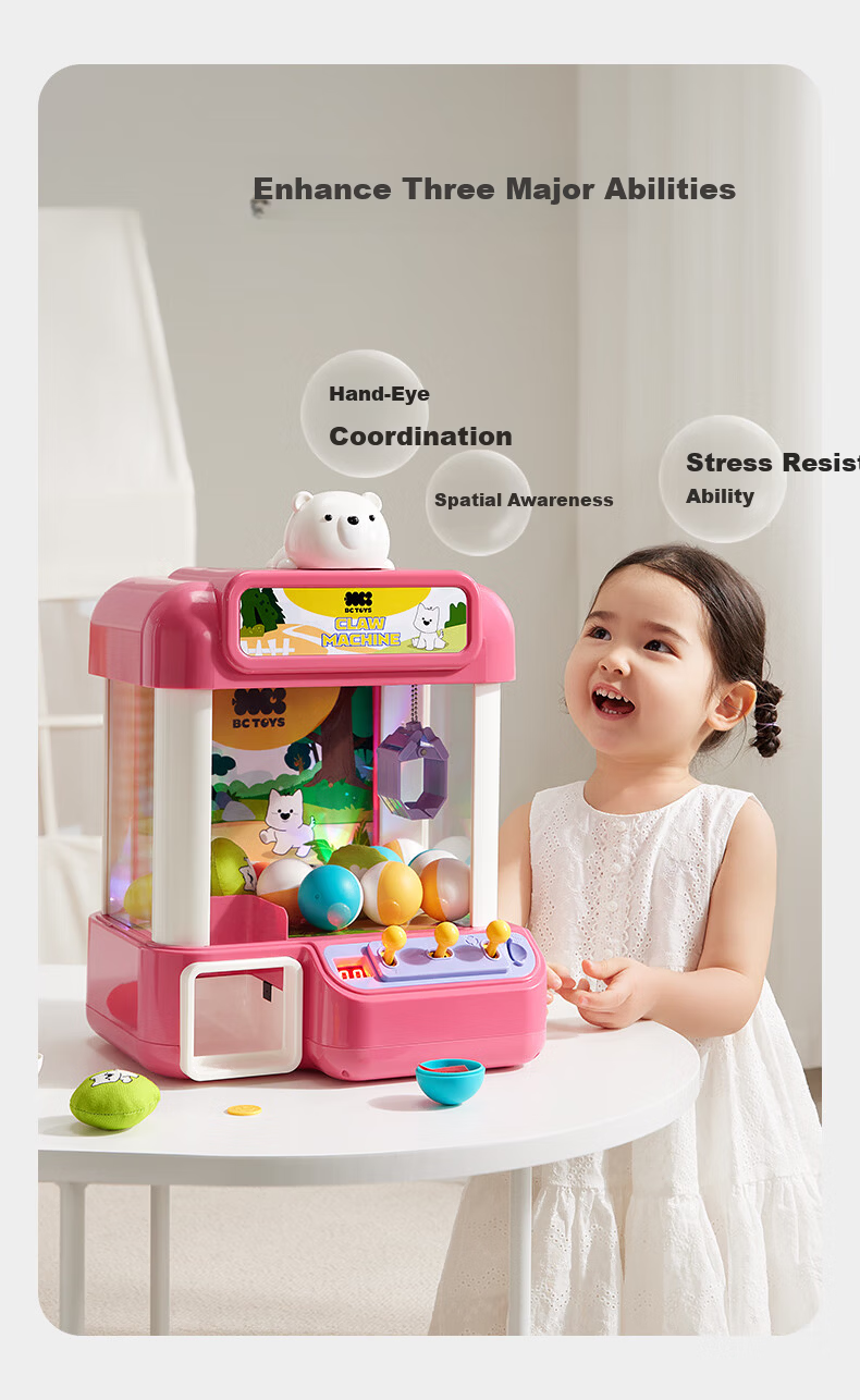 Babycare Fun Claw Machine Toy for Kids 3-6 Years Old Plush Doll Capsule Toy Gift for Boys and Girls - Blue 6