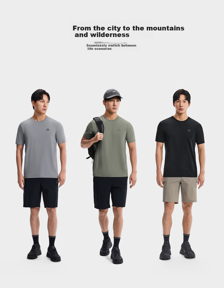 Pelliot Outdoor Quick-Dry T-Shirt Unisex Spring Summer Antibacterial Moisture-Wicking Sun Protection Short Sleeve Hiking Mountaineering Lightweight Top 116215078 11