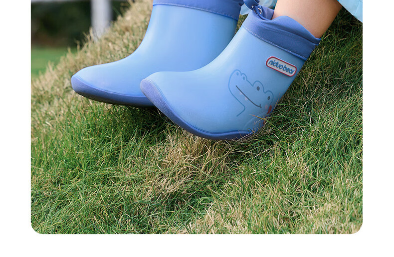 Nido Bear Kids Rain Boots Baby Non-Slip Waterproof Shoes Boys Girls School Shoes YX2601 Size 23 49
