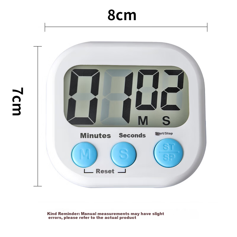 Baijie Kitchen Timer Student Alarm Clock Magnetic Timer Reminder Clock Two-in-One Large Screen