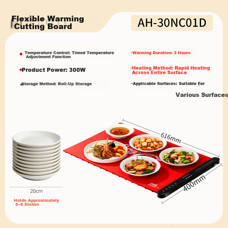 Coca-Cola Flexible Foldable Multifunctional Household Global Rapid Heating Table Warmer Mat Food Heating and Insulation Board