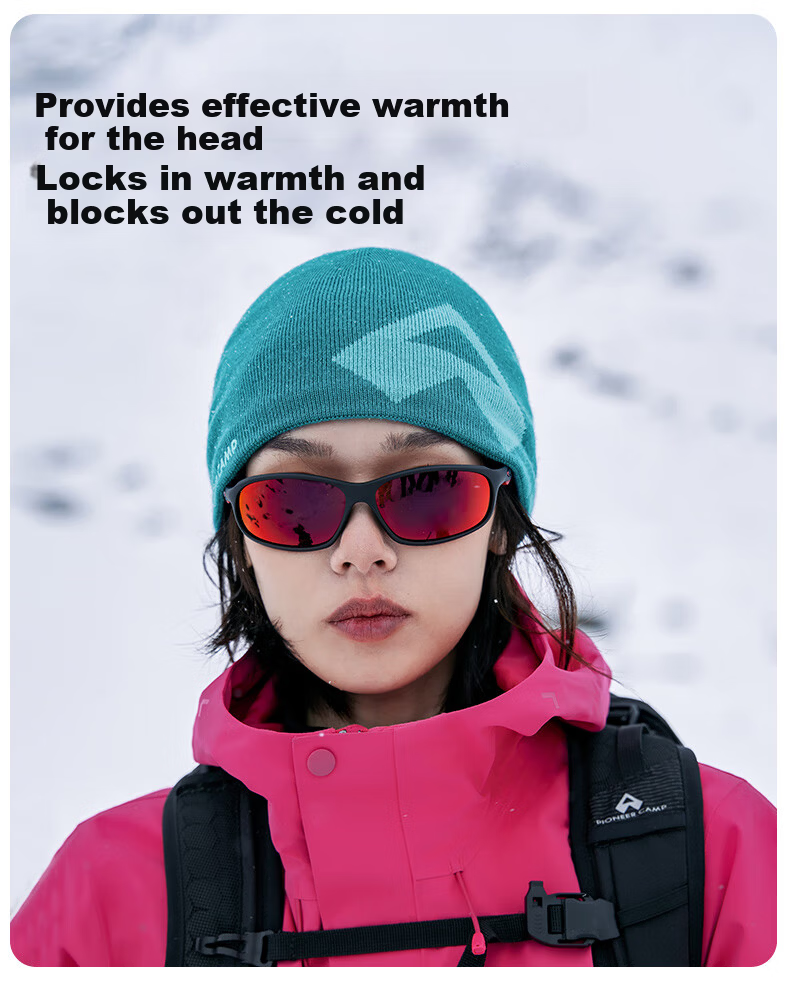 Pioneer Camp Wool Knit Warm Beanie Cold Weather Hat Men Winter Hiking Snow Mountain Ear Protection Cold Resistant Cap 6