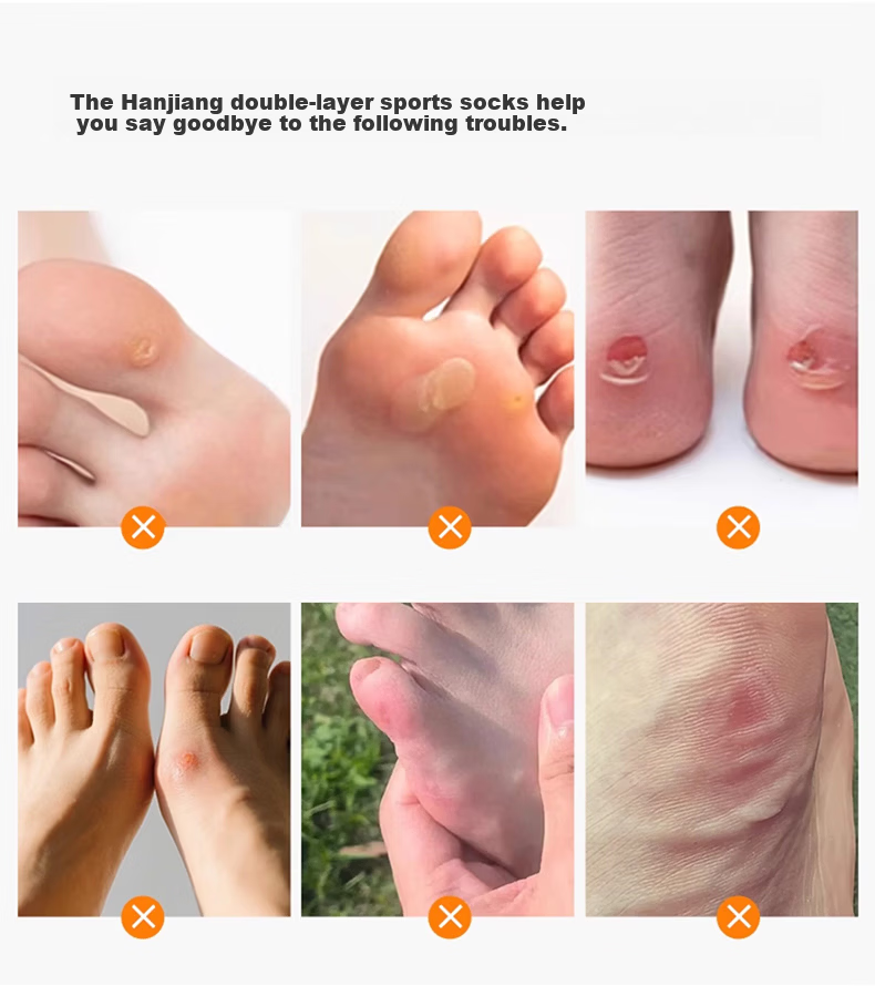 HNK Professional Marathon Trail Running Socks Double-Layer Graphene Antibacterial Blister-Resistant Modal Soft Outdoor Socks 5