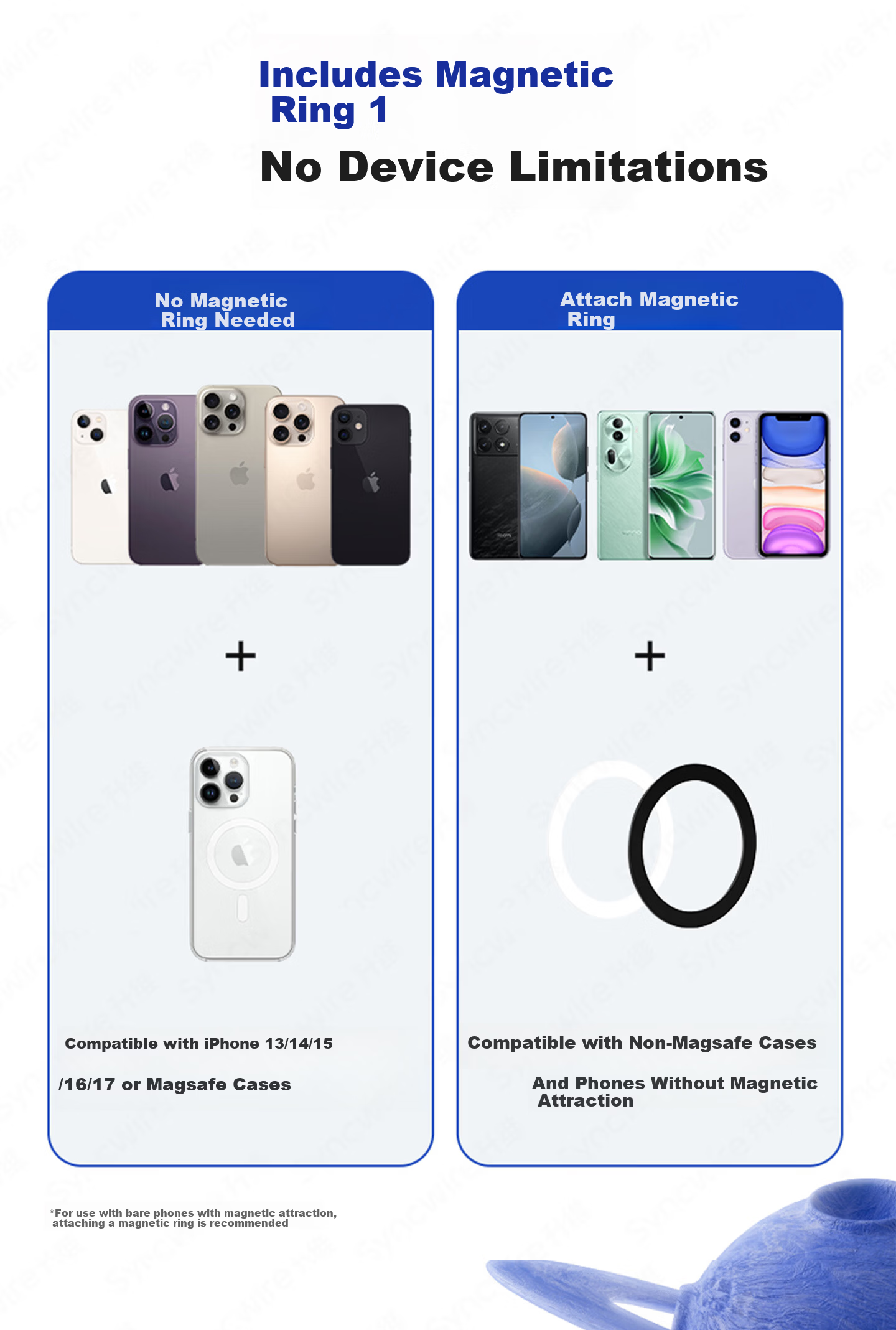 Dimensional Dual-Ring Phone Holder Pro Magnetic Ring Buckle Magsafe 360° Infinite Rotation Stress Relief Portable Adhesive for Apple Huawei Desktop Photography Tool 19