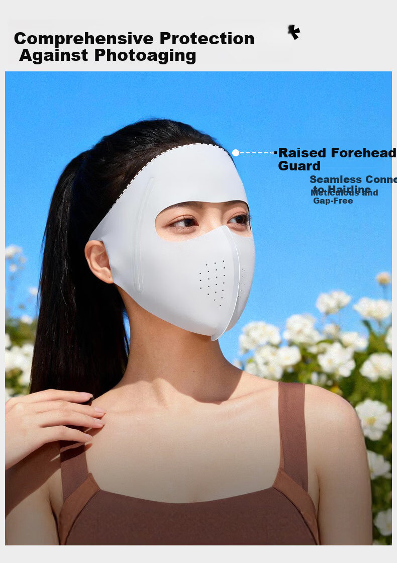 KELME Sun Protection Face Mask Unisex Full Face Cooling Ice Silk Breathable Comfortable Outdoor Cycling Mountaineering Balaclava 6