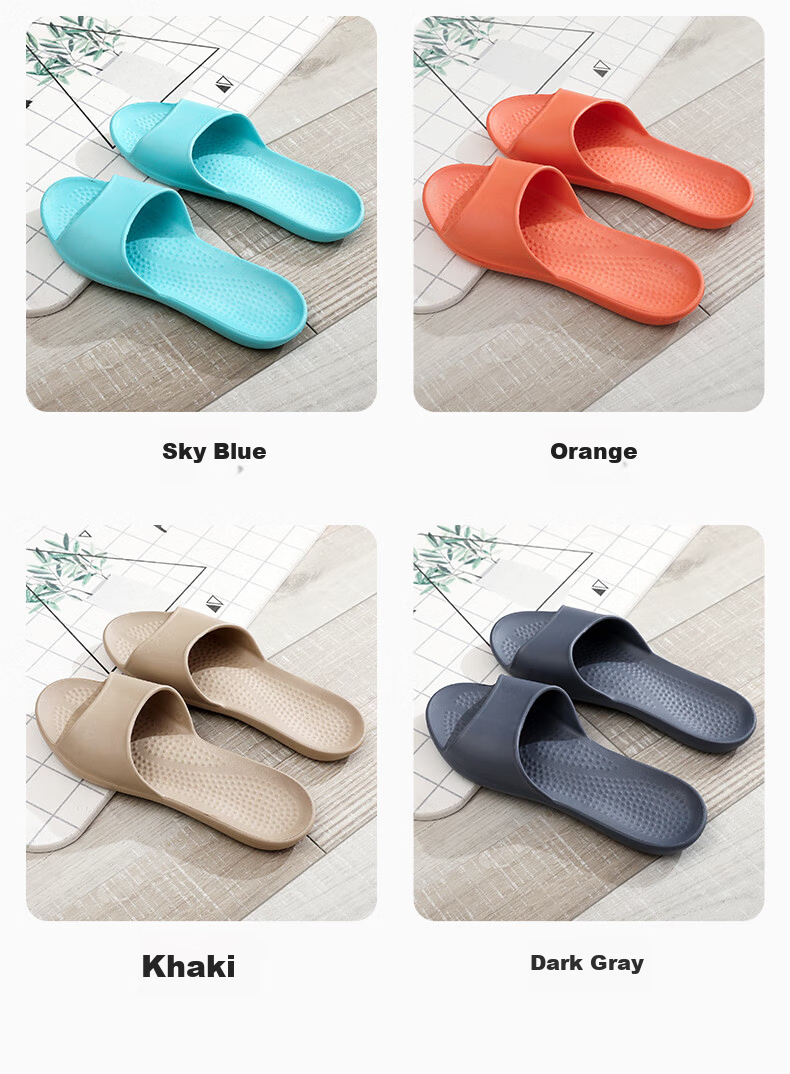 GUOLUOFEI Taiwan EVA Summer Lightweight Portable Anti-Slip Bathroom Slippers for Men and Women Couple Pink Size 38-39 1
