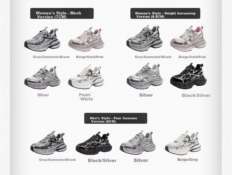 CAMEL Silver Moon Outdoor Dad Sneakers Thick Sole Casual Shoes L24A255753W Beige/Gold/Pink (Women's Breathable Mesh) Size 35 10