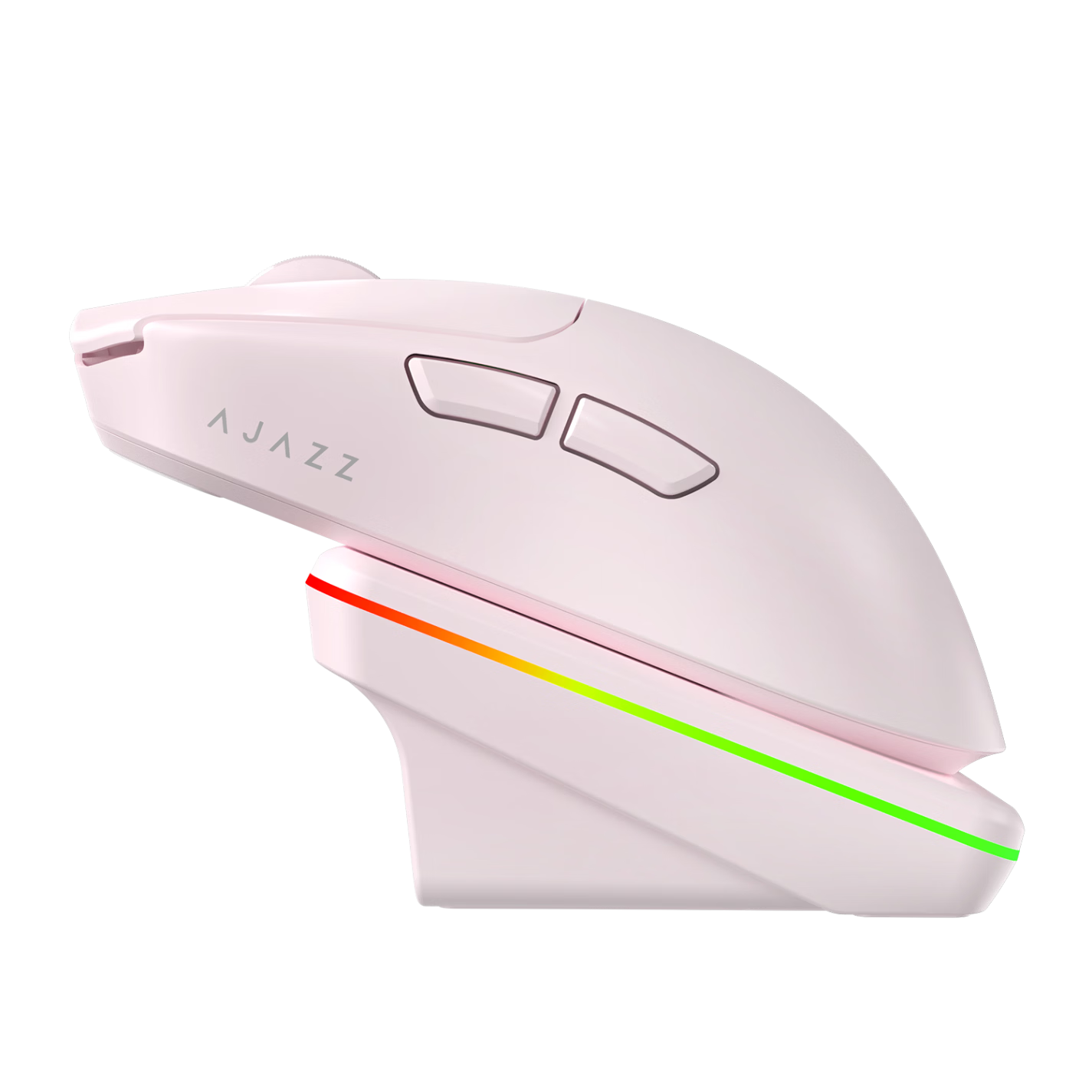 AJAZZ AJ200 Wireless Lightweight AI Gaming Mouse Three-Mode Connection Flywheel Scroll Wheel PWA3955 Low Latency Esports Magnetic Charging Dock Pink MASTER