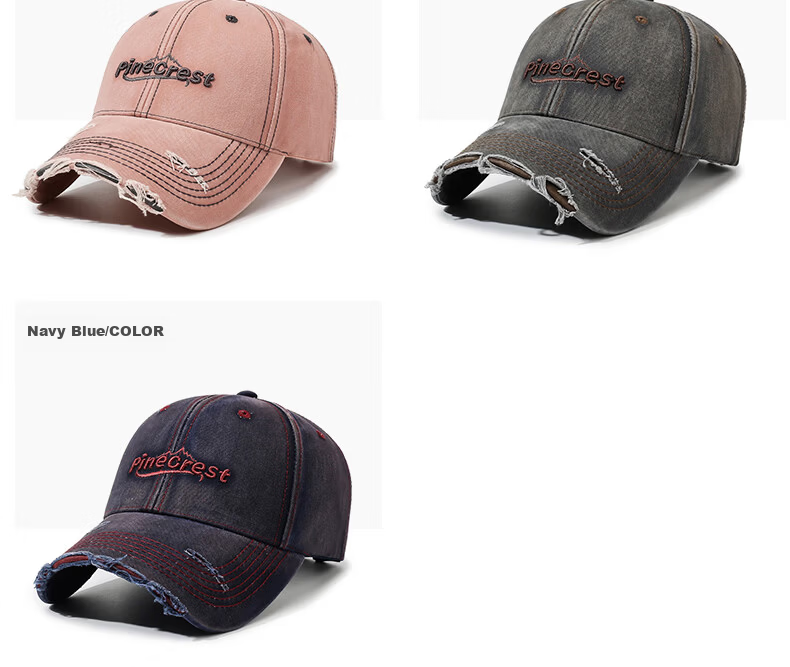RED DRAGONFLY Women's Ripped Baseball Cap Spring Summer Sun Protection Outdoor Sports Sun Hat Hiking Duckbill Cap 16