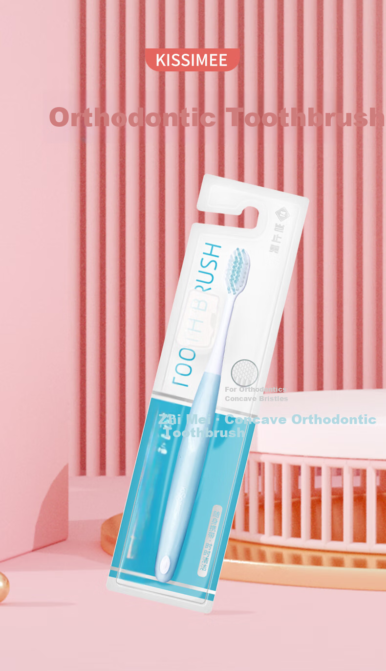 Kissimee Orthodontic Toothbrush 3-Pack, Concave U-Shaped Adult Teenager Children's Braces Specialized Toothbrush with Small Head Soft Bristles for Wearing Braces 1