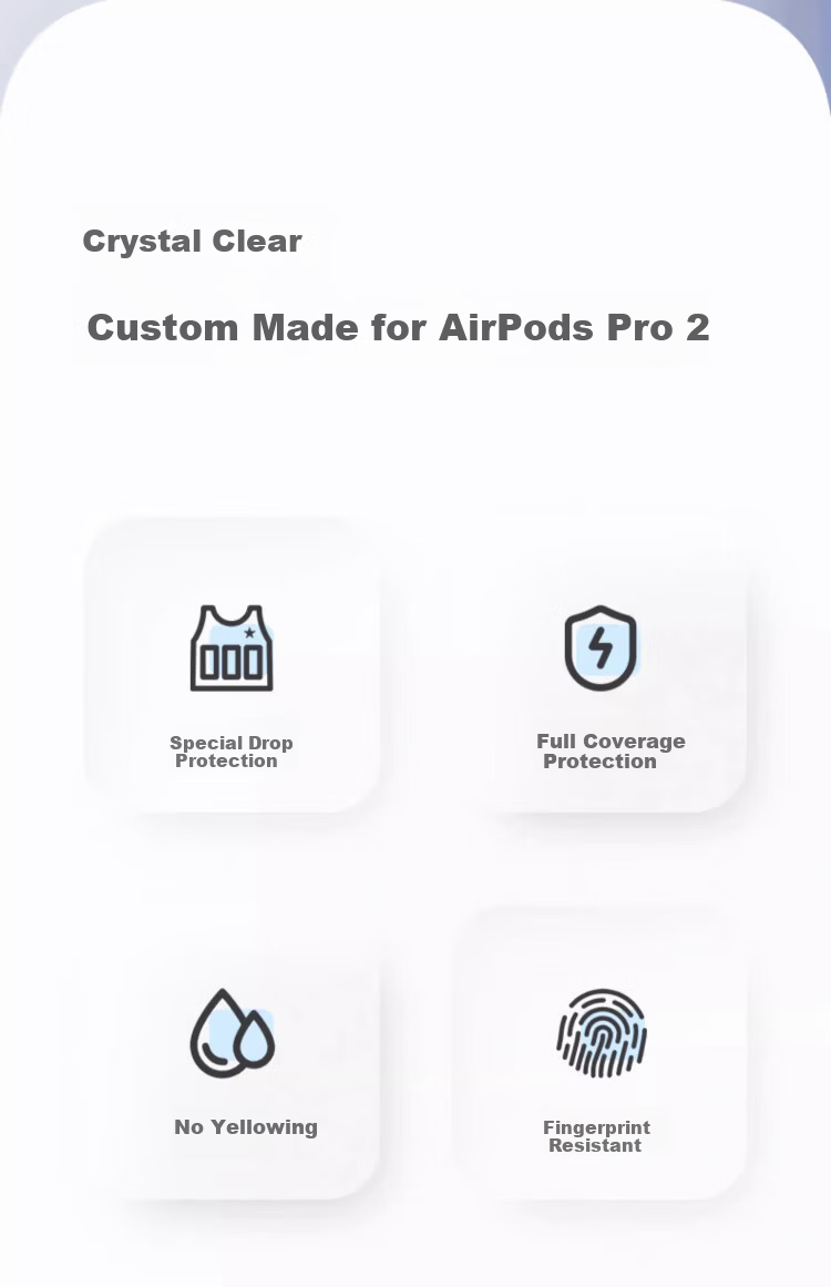 HotFire AirPods Pro 3rd Generation Protective Case Silicone Transparent Full-Cover Shockproof Dustproof Soft Cover for Apple Bluetooth Earphones 5