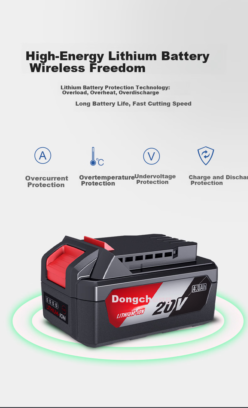 Dongcheng Cordless Brushless High-Power Pruning Shears DYD20V-35A 20V 2.0Ah Dual Battery Fruit Tree Clippers 10