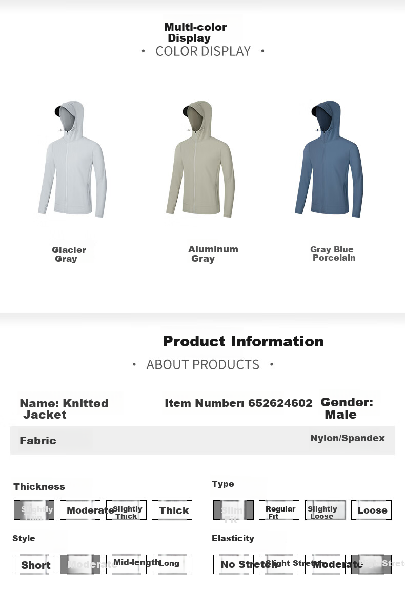 361° Men's Sunscreen Jacket Spring Summer UPF200+ UV Protection Sports Cooling Quick-Dry Heat-Blocking Coat 652624602-4 30