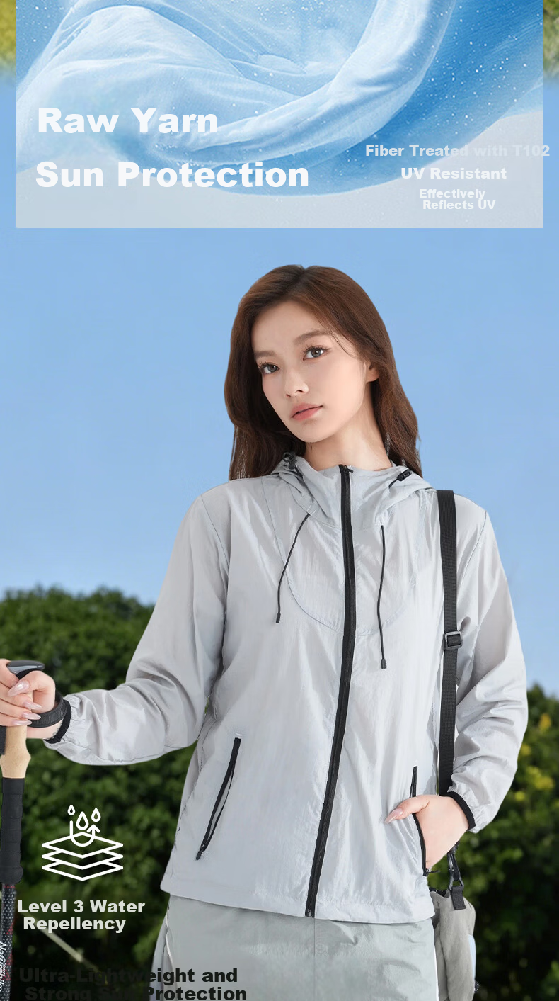 LangSha Women's Summer Ice Silk Cooling Sunscreen UV Protection Ultra-Light Breathable Quick-Dry Outdoor Cycling Skin Jacket 6