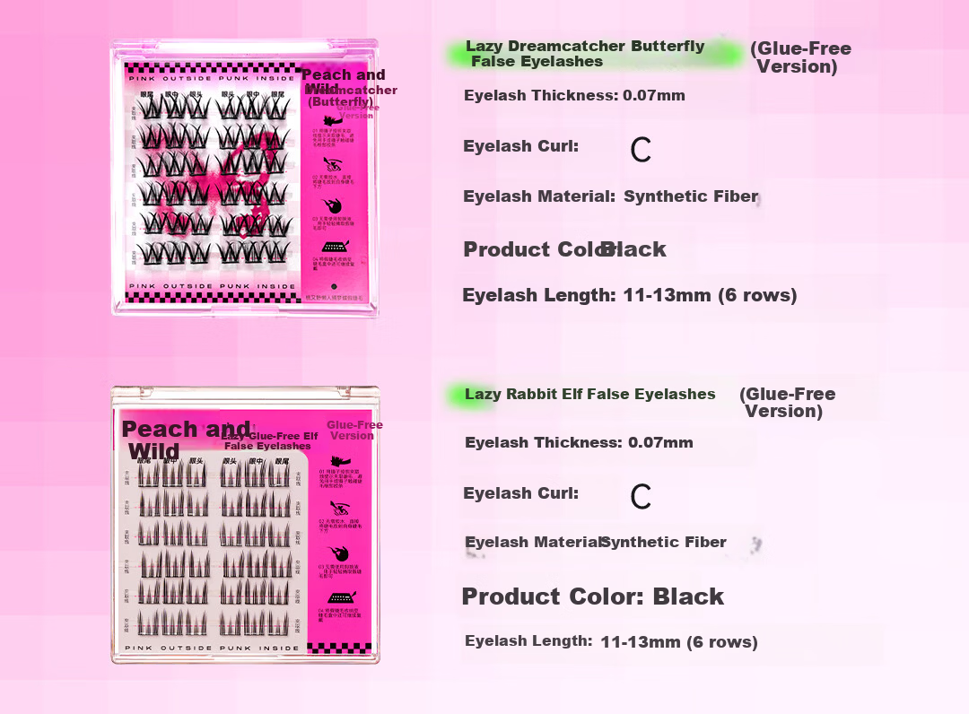 Arrebol Natural False Eyelashes Women Glue-Free Lazy Lower Eyelashes Long Curly Beginner Girls Gift 14