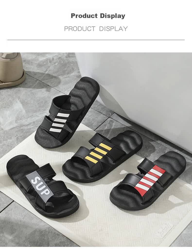 Cartelo Crocodile Men's Outdoor Home Bathroom Slippers Thick Soft Sole Flip Flops 1751 Black Blue Size 43 7