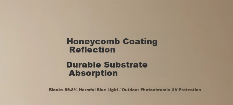 Morak Honeycomb Protective Auto Photochromic Blue Light UV Radiation Shielding Post-Femtosecond Surgery Sunglasses for Men and Women 19