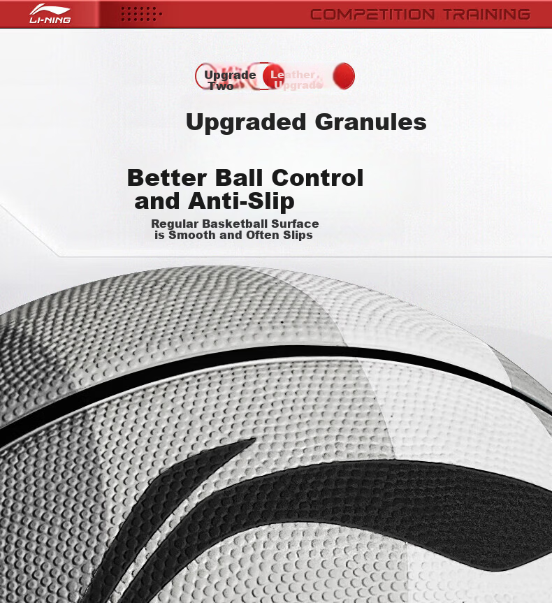 LI-NING Basketball Size 7 Adult Indoor Outdoor Non-Slip Wear-Resistant Outdoor Cement Court Youth Children Standard Size 7 Ball 8