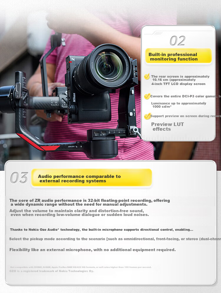Nikon ZR Full-Frame Cinema Mirrorless Camera Nikon Cloud Creation 4K Digital Cinema Camera RED Professional Cinema Camera 12