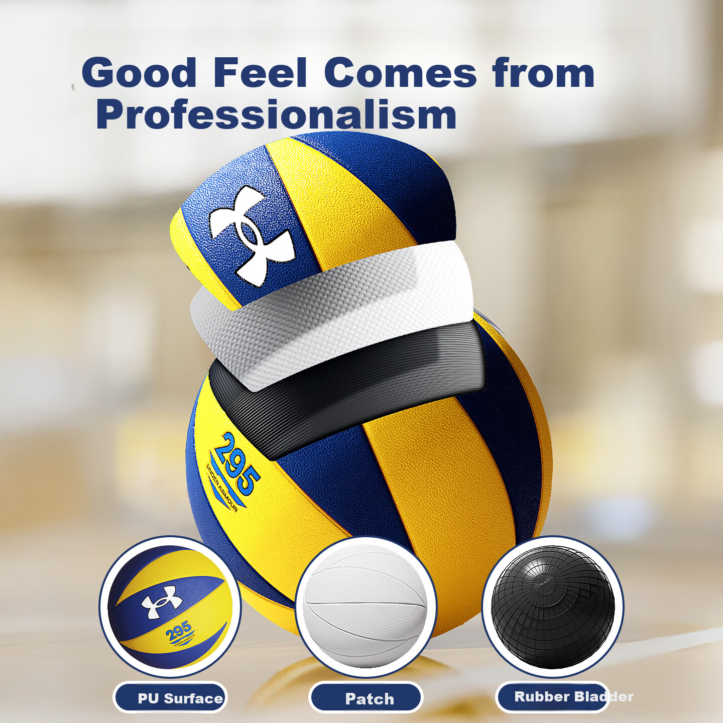 Under Armour Volleyball Training and Competition Ball for Middle School Exams, Adult and Children Soft and Hard Volleyball Size 5