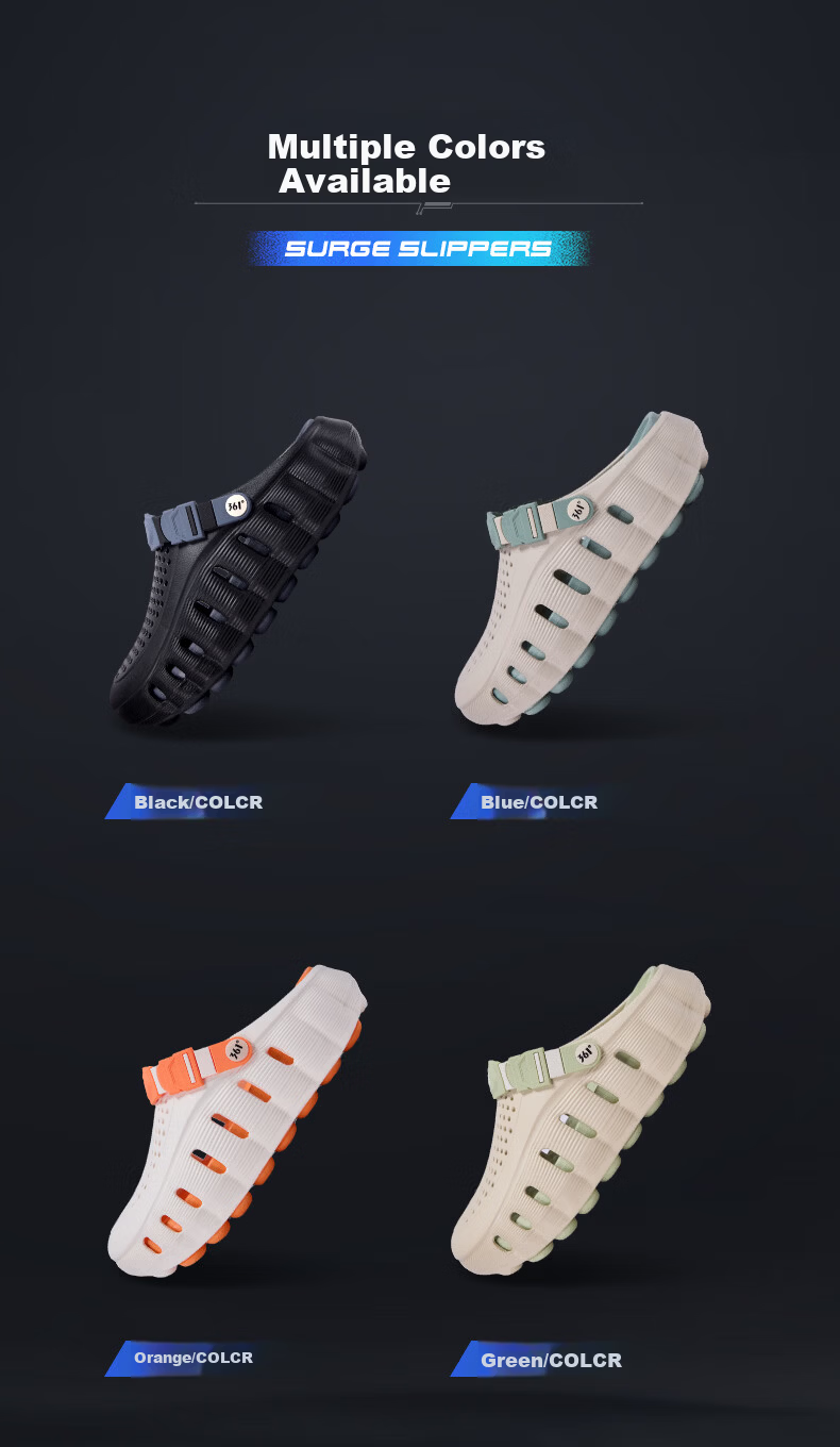 361° Men's Sport Sandals Thick Sole Outdoor Non-Slip Breathable Closed-Toe Beach Slippers 13