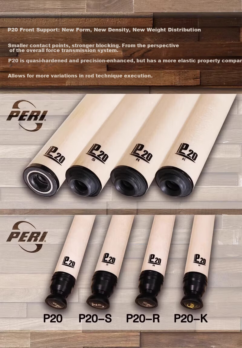 PERI JD Self-operated Billiard Cue Table Cue Qiu Fen Large Head Cue Pier Li Solid Wood Front Support P20 Speed 10 Teeth 4